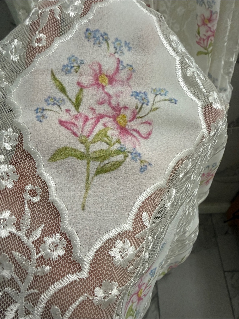 For Love & Lemons White Floral Mini Dress - Picture 7 of 8